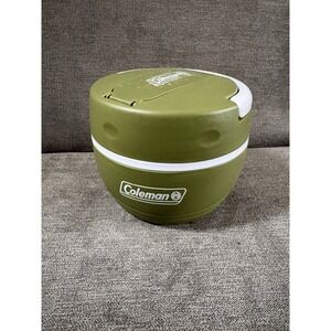 Coleman Green Insulated Plastic Lunch Box with Spoon Clean
